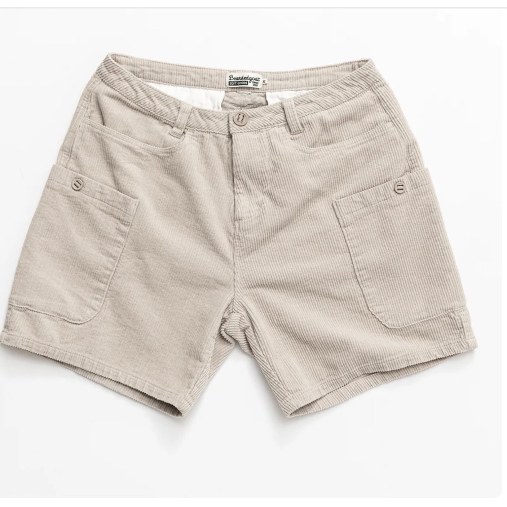 Bearded Goat Moor Corduroy Cream Shorts size 28 - Picture 3 of 11